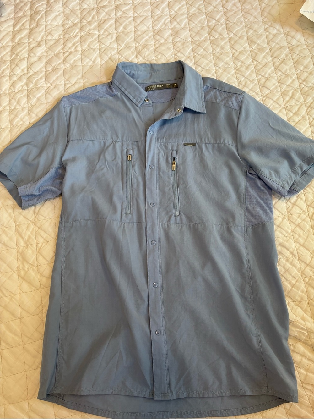 Icebreaker merino button down short sleeve shirt